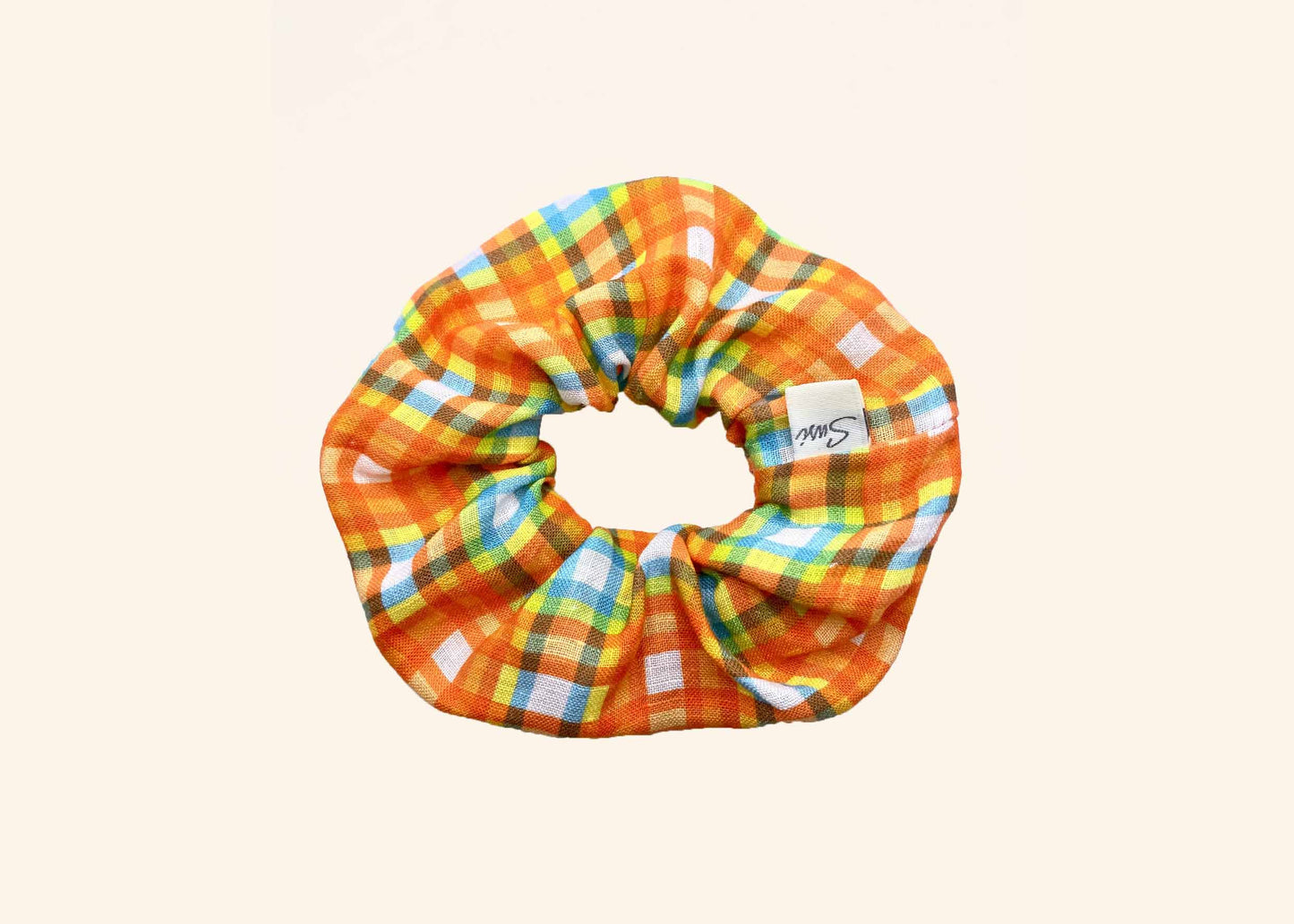 Scrunchie Multicheck Orange