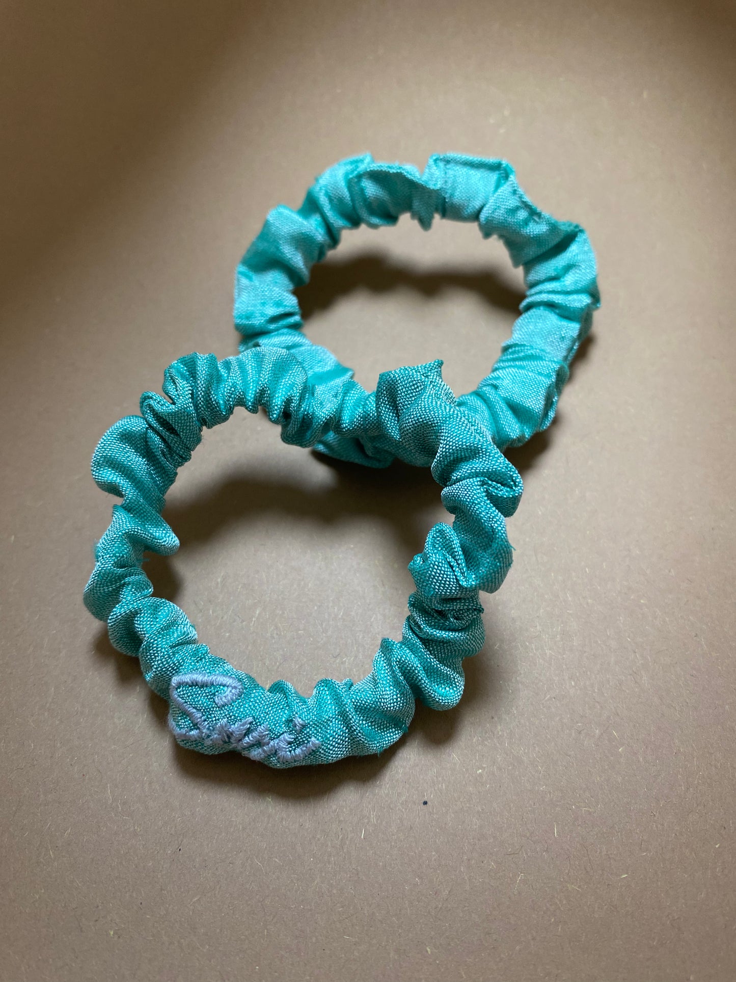 2 Pack Hair Tie Vintage Silky Sea Blue Scrunchie Premium Hair Accessories | Made in Germany | Sustainable Susi