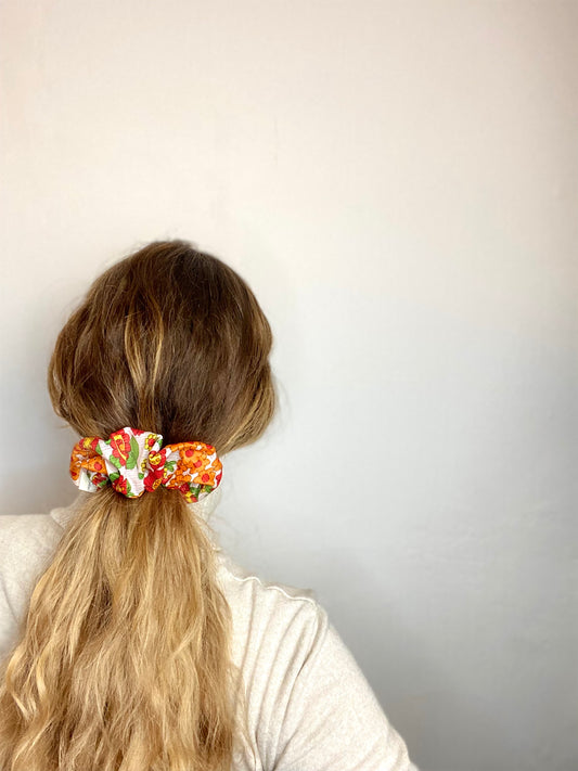Scrunchie Flowerpower | retro vintage hairtie | eco-friendly made in Germany | Sustainable Susi Premium Hair accessories haargummi bio blumen 70s hippie