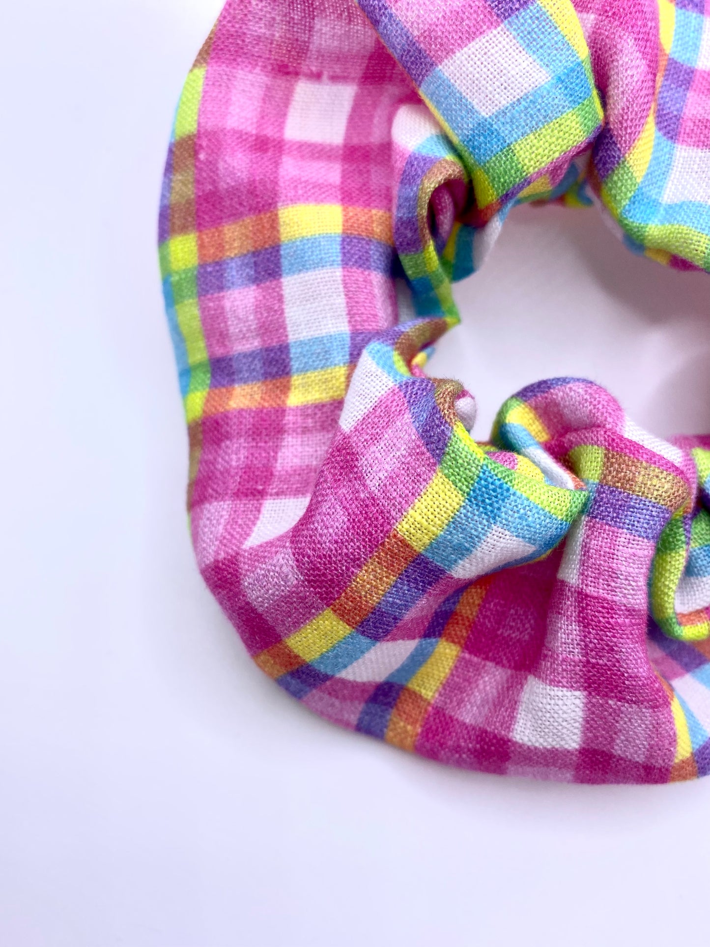 Scrunchie Multicheck Pink