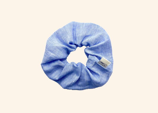Scrunchie Blue Linen