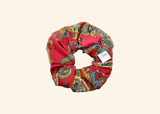 Scrunchie Paisley Red