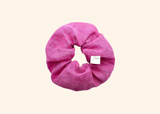 Scrunchie Pink Linen