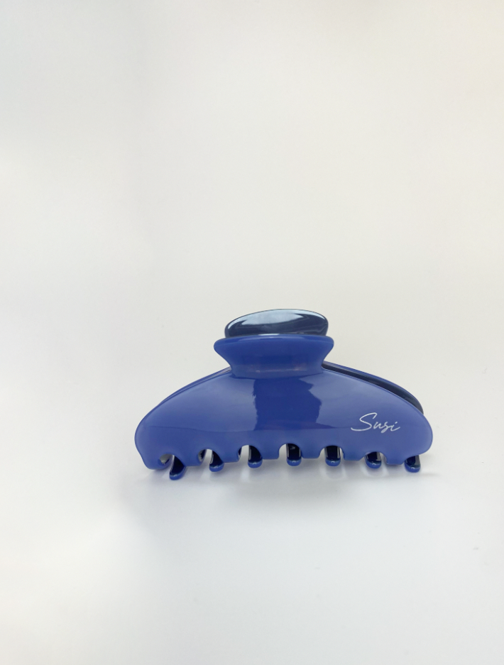 nachhaltige plastifreie Haarspange bio ohne plastik cellulose Haarklammer clawclip lavendel blau