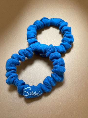 Hair Tie Ease Water Blue Scrunchie Premium Hair Accessories