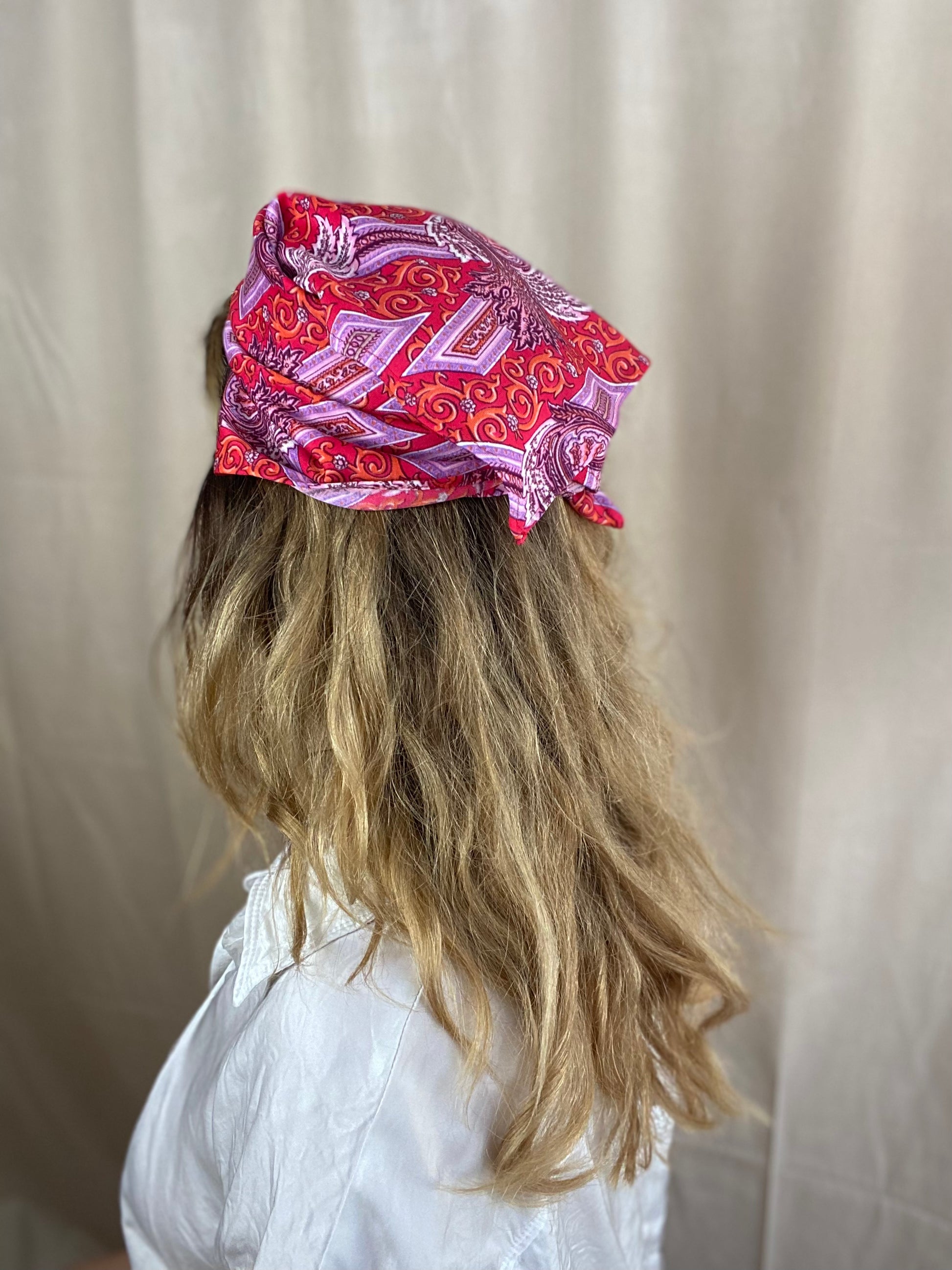 Headscarf Vintage Paisley Pink Summer Scarf Premium Hair Accessories | Made in Germany | Sustainable Susi
