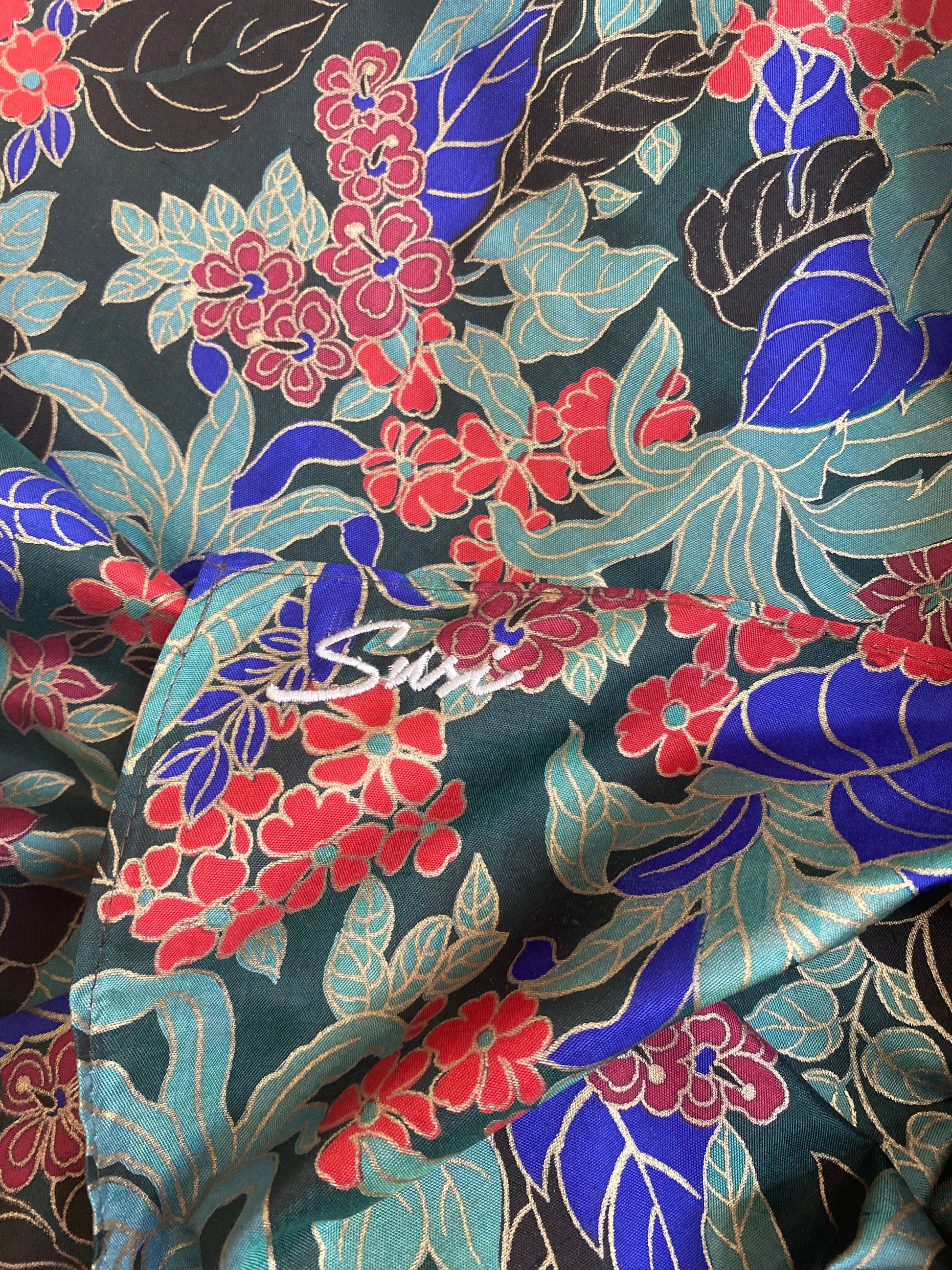 Headscarf Vintage Thai Silk Flower Scarf Premium Hair Accessories | Made in Germany | Sustainable Susi
